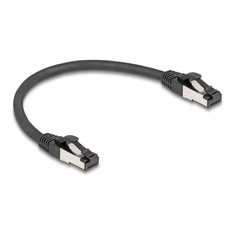 Netzwerkkabel DeLOCK 80566 RJ-45 Cat8.1 0,25 m Schwarz