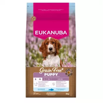 Trockenfutter für Hunde EUKANUBA Puppy & Junior Small/Medium Breed getreidefrei Fish, 3 kg