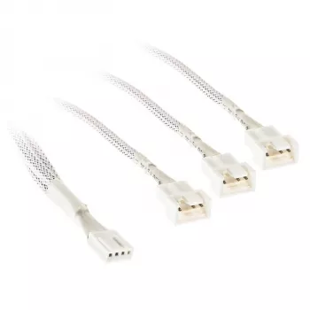 PWM-Lüfter-Y-Kabel Kolink PGW-AC-KOL-160, 35 cm, weiß ummantelt, 1-auf-2-PWM-Anschluss