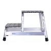 Trittstufe Krause 805027, Aluminium 2 Stufen, max. Belastung 150 kg, 680 mm Länge, 41 cm Höhe