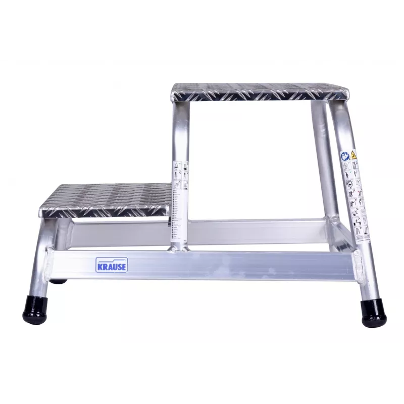 Trittstufe Krause 805027, Aluminium 2 Stufen, max. Belastung 150 kg, 680 mm Länge, 41 cm Höhe