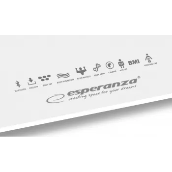 Esperanza EBS016W Personenwaage Quadratisch Weiß Elektronische Personenwaage