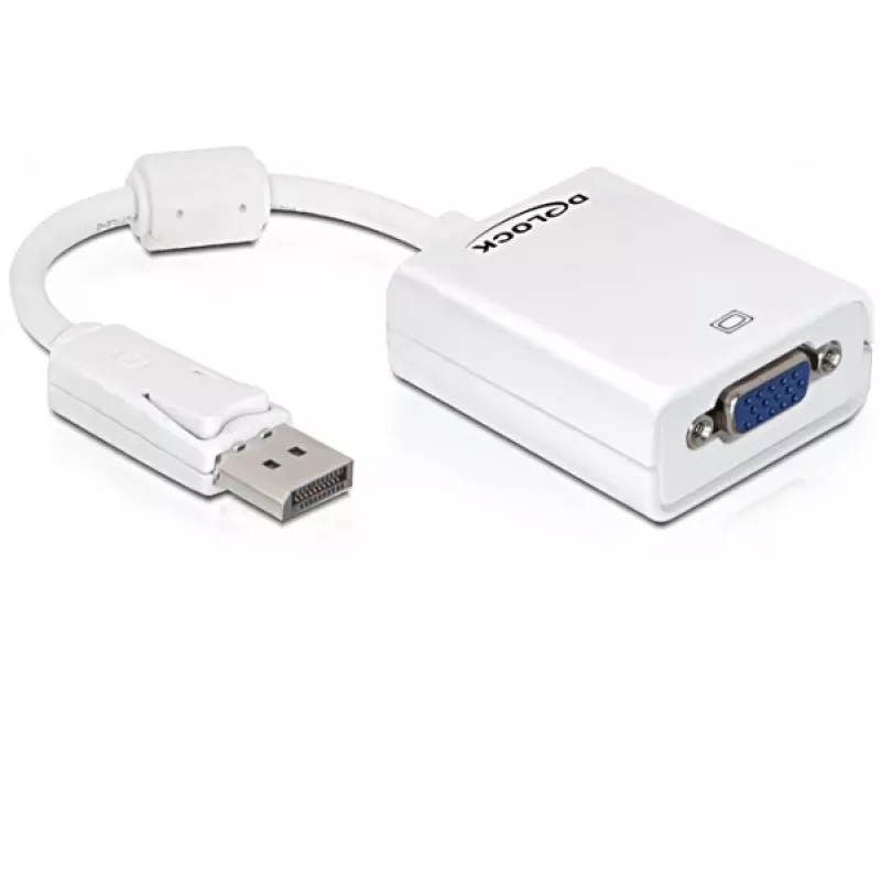 Videokabel-Adapter DeLOCK 61766 0,125m VGA DisplayPort Weiß
