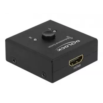 DeLock HDMI 2-1 bidirektional 4K 60 Hz kompakt - Retail Box - Video/Audio-Switch - 2 x HDMI - Desktop (64072)
