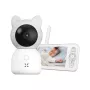 XENON X7202 Smart Baby Kamera mit Monitor, Wi-Fi, 2,4 GHz, 3 MP, 2-Wege-Audio, SD, Weiß