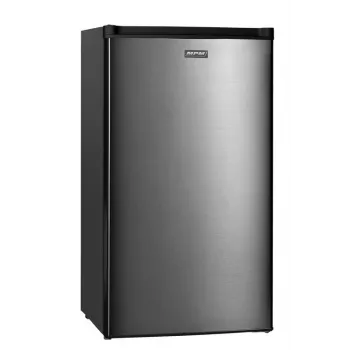 Freistehender Kühlschrank MPM 112-CJ-16/AA — 82 L Gesamt, 69 L Kühlteil, 11 L Gefrierteil, grau, 480×500×840 mm, wechselbarer Türanschlag, Klasse E