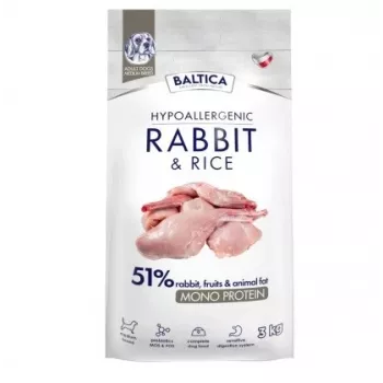 BALTICA Nutraceutic Hypoallergenic M Kaninchen mit Reis – Trockenhundefutter – 3 kg