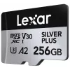 Speicherkarte microSD 256GB C10 A2 U3 V30 205/150MB/s Silver Plus