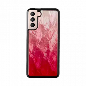 Handyhülle iKins für Samsung Galaxy S21+ — pink lake mit schwarzen Akzenten