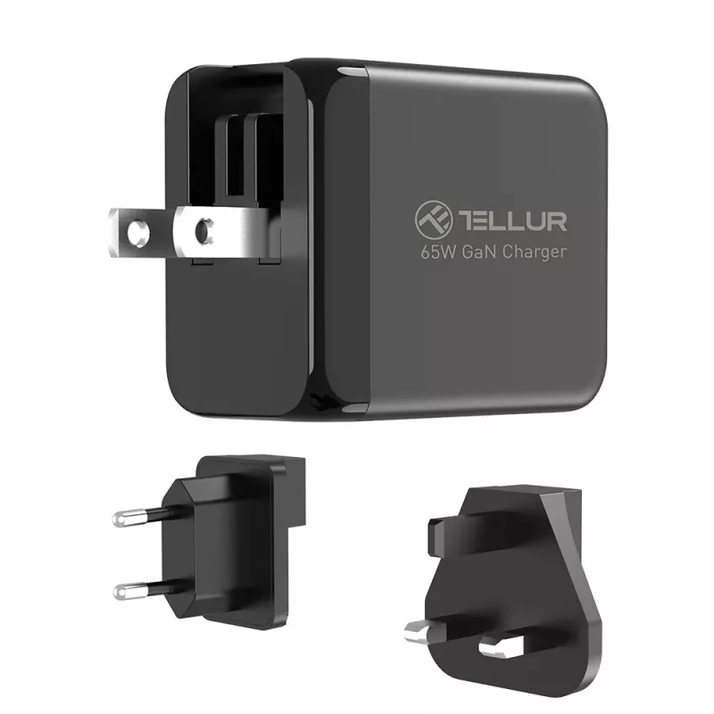 Wandladegerät Tellur TLL151451 65W, 3-Port (2x USB-C, 1x USB-A)