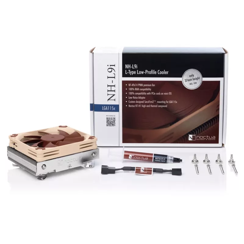 Noctua NH-L9i Prozessorkühler 9,2 cm Beige, Braun, Silber