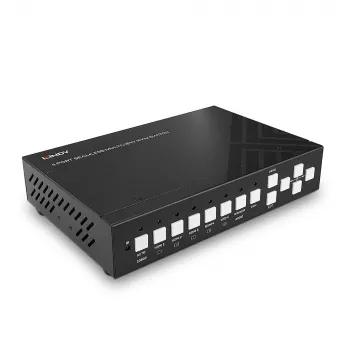 Lindy 5-Port Seamless Multiview KVM-Switch, 4096 x 2160 Pixel, 4K Ultra HD, Schwarz