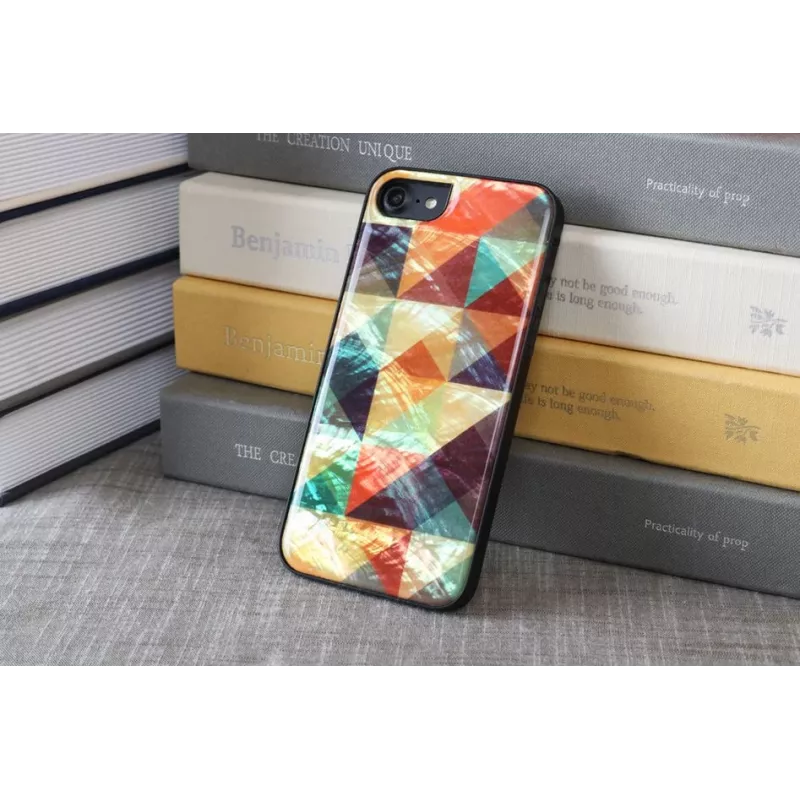 Schutzhülle iKins für Apple iPhone 8/7 – Mosaikmuster, schwarz