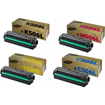 Toner-Set HP CLT-506L — 4-Farben-Ersatzkartuschen (Schwarz, Cyan, Magenta, Gelb)