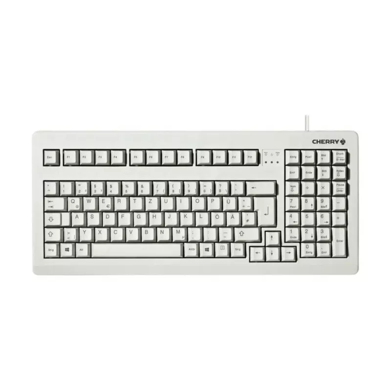 CHERRY G80-1800 Kompakt-Tastatur, USB/PS/2, französisches AZERTY-Layout, grau (G80-1800LPCFR-0)