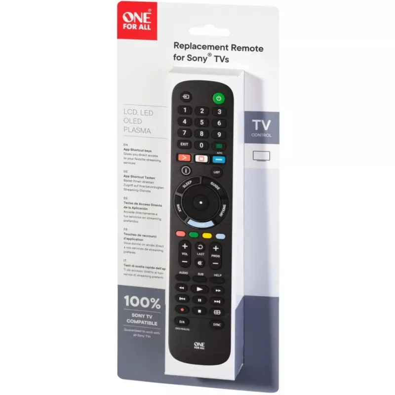 One for All TV-Ersatzfernbedienungen Sony TV-Ersatzfernbedienung