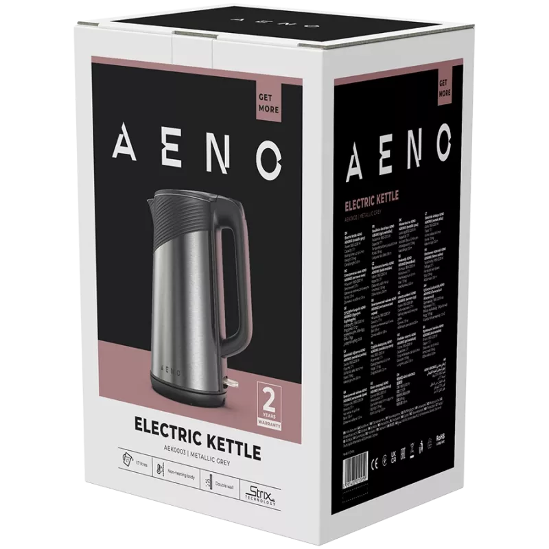 AENO EK3 Wasserkocher 1,7 L 2200 W Schwarz