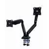 Monitor-Halterung GEMBIRD MA-DA2-03 für Bildschirme bis 35 Zoll, Tischklemme, VESA 75x75–100x100, 20 kg, schwarz, Dual-Display