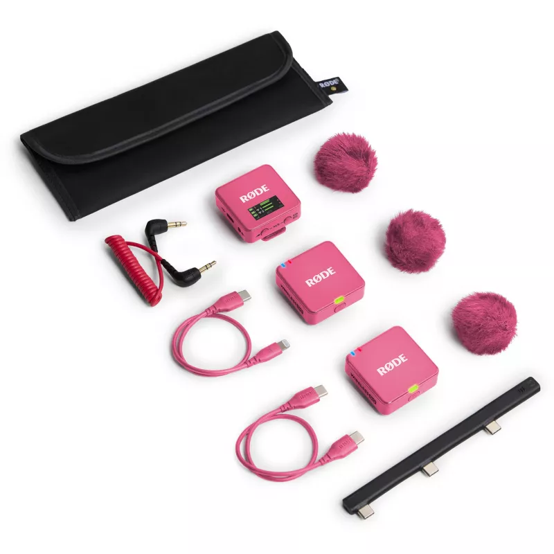 Funkmikrofon RODE Wireless GO III Pink — kompaktes zweikanaliges Sender- und Empfängersystem