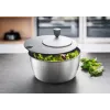 Salatschleuder GEFU Rotare Edelstahl, Kurbelantrieb, 3 L, Edelstahlgehäuse, rund
