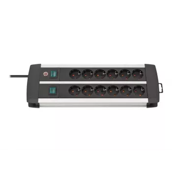 Power Extension Brennenstuhl 1391000912 3m 12 AC Outlets Indoor Schwarz White
