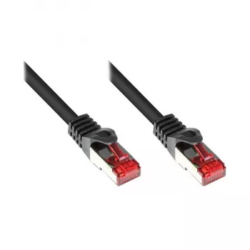 Netzwerkkabel Alcasa 0,25 m Cat. 6 S/FTP Schwarz