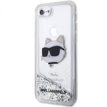 Karl Lagerfeld | Original Hülle IPHONE SE 2022/SE 2020/7/8 Karl Lagerfeld Hartschale Glitzer Choupette Head (KLHCI8LNCHCS)
