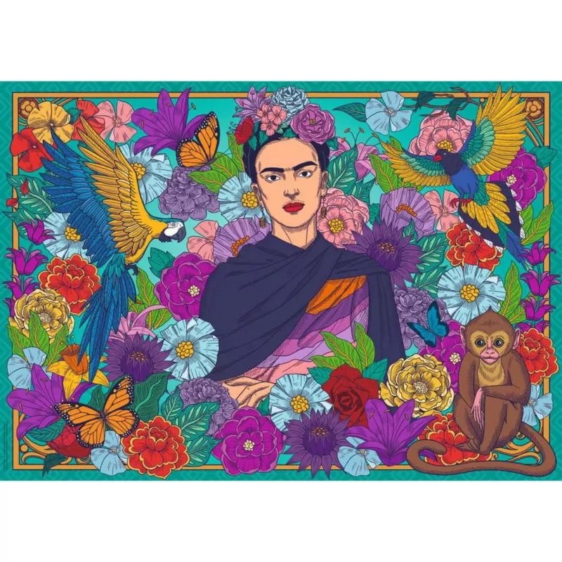 Puzzle - Frida Kahlos Paradies: Papageien, Affen 1000 Teile