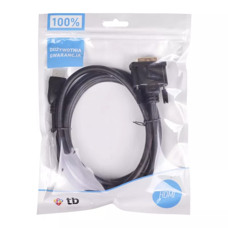 TB HDMI-DVI-Kabel 1,8 m gold-ummantelt, DVI 24+1