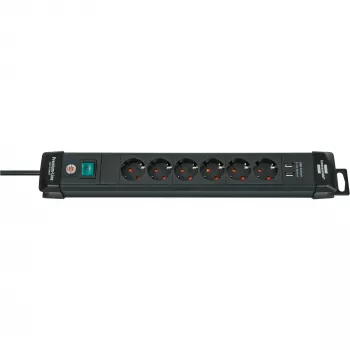 Brennenstuhl 1951160602 Verlängerungskabel 3 m 6 AC-Ausgänge Innenbereich Schwarz (1951160602)