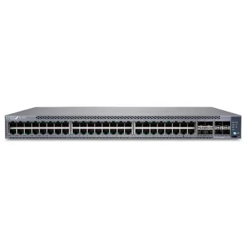 Juniper EX4100 48-Port 10/100/1000BaseT PoE+, 4x 10G SFP+ Uplink-Ports, 4x 25G SFP28 Stacking-/Uplink-Ports, redundante Lüfter, 1 AC-Netzteil JPSU-920-AC-AFO inklusive (Optik separat erhältlich) mit Standard-SW. TAA-konform. (EX4100-48P)