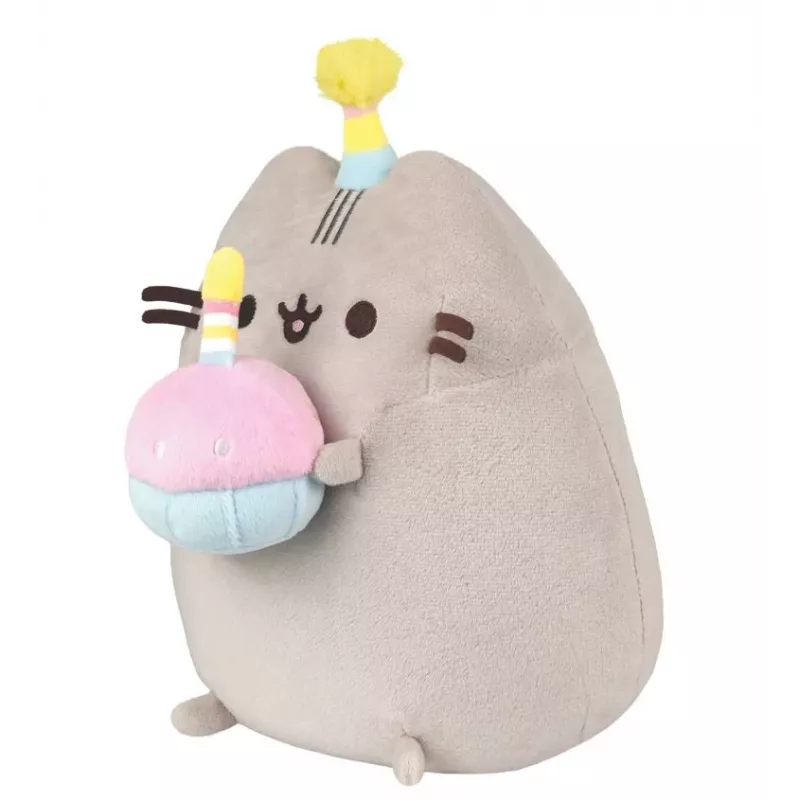Plüschtier Pusheen von Pusheen — 24 cm Geburtstagshut mit Kuchen Plüschtier