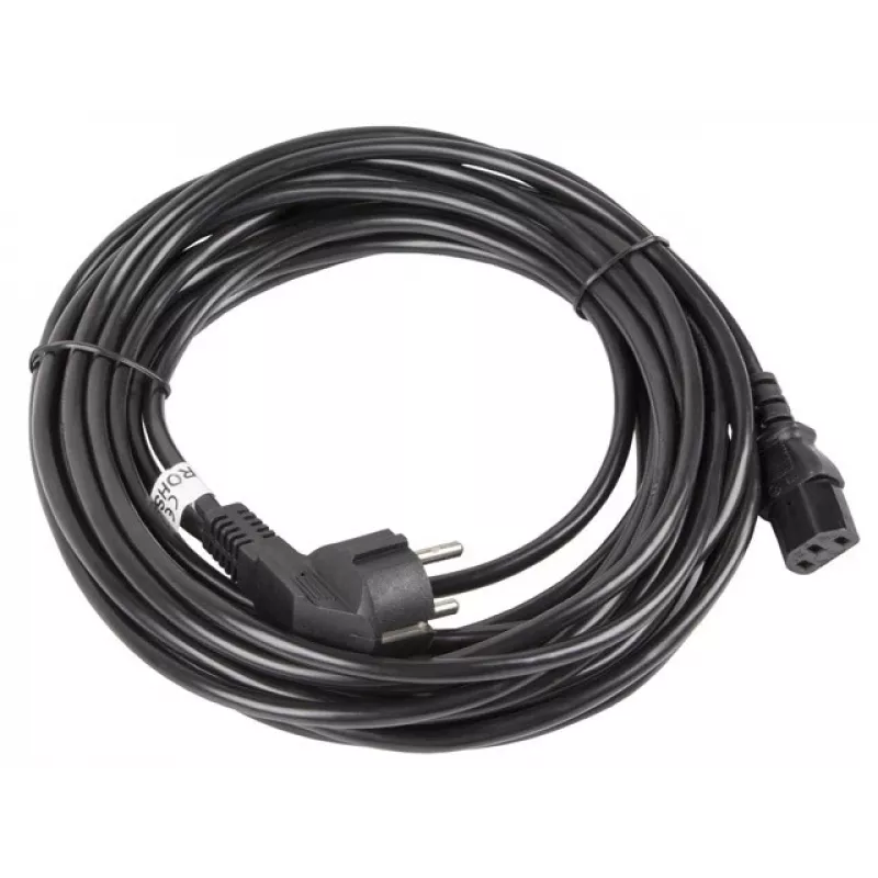 Lanberg CA-C13C-11CC-0100-BK Stromkabel Schwarz 10 m C13 Kupplung CEE7/7