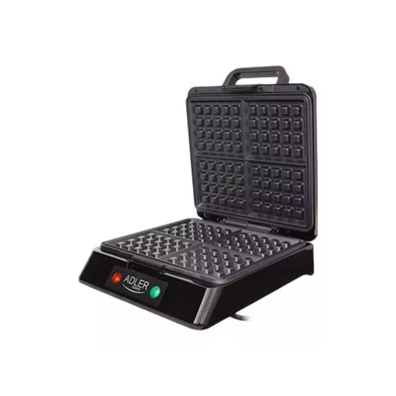 Adler AD 3036 Waffeleisen für 4 Waffeln Schwarz, Grau 1500 W