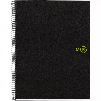 Miquelrius Notizblock Polypropylen Recycled A4 80 Blatt schwarz (Frachtlieferung)