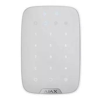 Funk-Tastatur Ajax WRL/PLUS WEISS – Modell 38253, wandmontierte Zugangskontrolltastatur