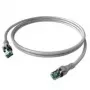 Sacon EasyLan DualBoot PushPull - Patchkabel - RJ-45 (M) auf RJ-45 (M) - 1 m - STP - CAT 6a - IEEE 802.5/IEEE 802.3 - vergossen - Grau (CPP1OAAAAA0010)