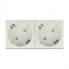 Wandsteckdose DELOCK 81325 CEE 7/3, 250 V, 16 A, weiß, ABS, 45×90×40 mm (5 Stück)