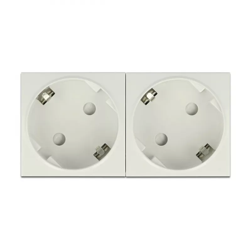 Wandsteckdose DELOCK 81325 CEE 7/3, 250 V, 16 A, weiß, ABS, 45×90×40 mm (5 Stück)