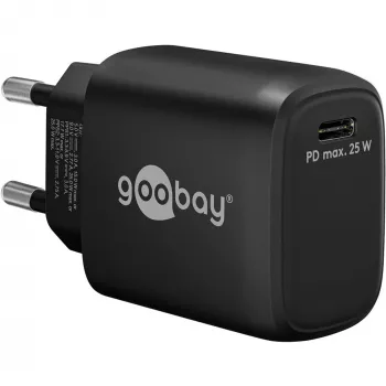 Goobay 65367 Ladegerät Indoor AC für Laptop Smartphone Tablet Schwarz