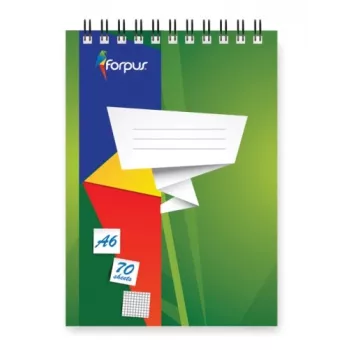 Notizbuch mit Spiralbindung Forpus, A6/70, kariert 0723-004