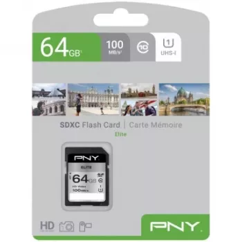 Flash-Speicher PNY 64GB SDXC UHS-I Class 10 P-SD64GU1100EL-GE