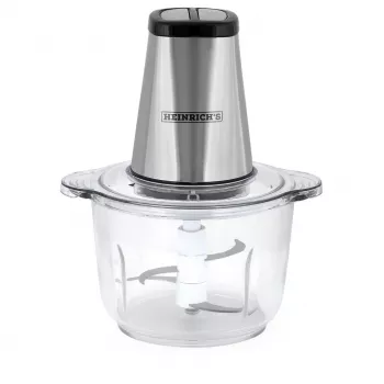 Elektrischer Zerkleinerer HEINRICH'S HMZ 8850, 500 W, 2-L-Schüssel, 4 Klingen, Technopolymer, silber