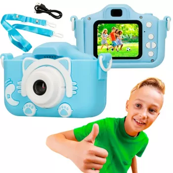 Digitale Kinderkamera Extralink H27 Single Blau — 1080P 30fps, 2,0 Zoll Bildschirm