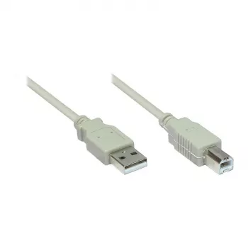 GoodConnections USB 2.0 A > B (ST-ST) 1,8m Adapterkabel Grau
