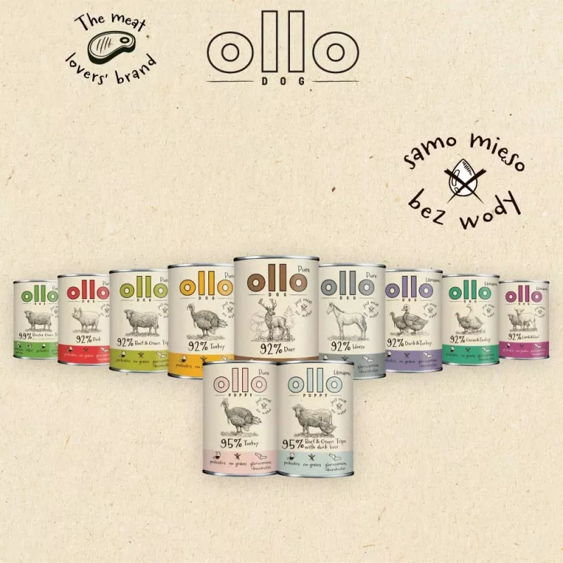 OLLO Puppy Pure Truthahn - Nassfutter für Hunde - 400 g