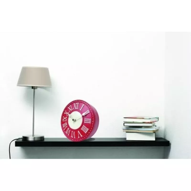 NeXtime Uhr 5187ro London Tisch, Ø16 cm, Wand, Rot/Weiß