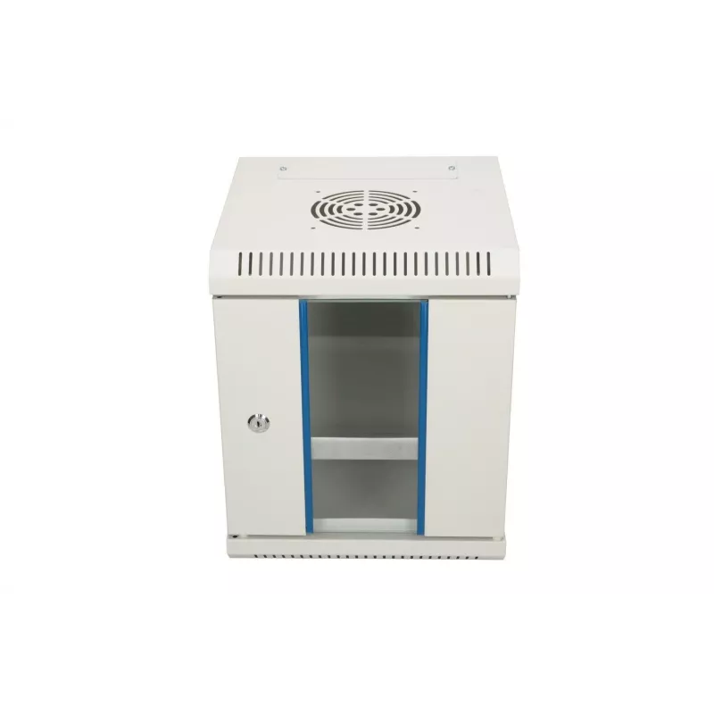 Wandmontierter Schrank Extralink Rackmount-Gehäuse 6U 10 Zoll Grau Schlüsselschloss Kabelmanagement