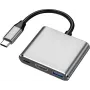 XtremeMac XWH-HUB3-13 Laptop-Dockingstation & Portreplikator Kabelgebunden USB Type-C Silber (XWH-HUB3-13)