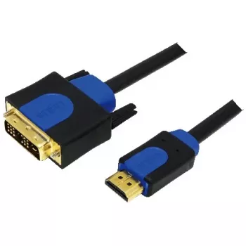 Videokabel-Adapter LogiLink CHB3102 2 m HDMI DVI-D Schwarz Blau